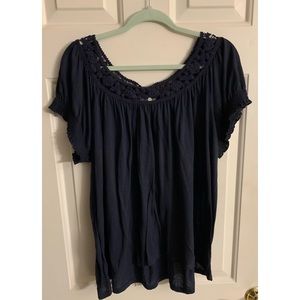 Carolyn Taylor Navy Blouse